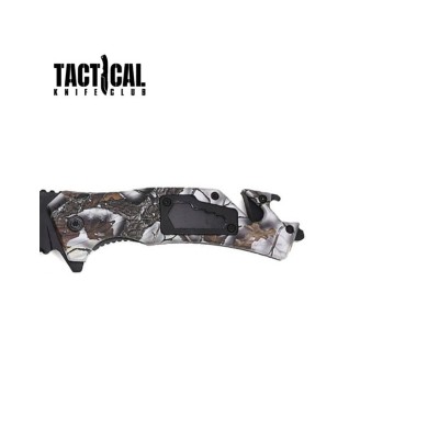 Tactical Spring-Assisted Pocket Knife | Multi-Tool Rescue Camo Knife