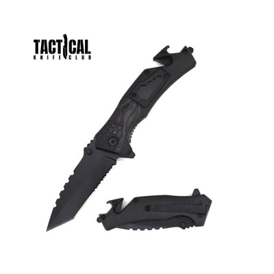 8" Military Tactical Spring Assisted Pocket Knife - Multi Tool