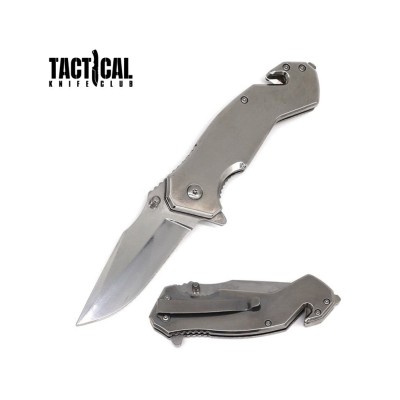 8" Military Tactical Spring Assisted Pocket Knife - Multi Tool