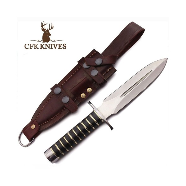 D2 Tool Steel Hunting Dagger Knife with Micarta Handle