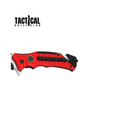 Tactical Folding Knife with Firestarter & Whistle