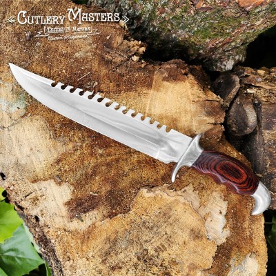 Bold Ridge Explorer Blade shown in outdoor setting for camping and survival Bold Ridge Explorer Blade shown in outdoor setting for camping and survival