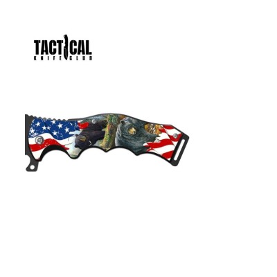 Tactical American Beer Spring Assisted Pocket Knife - 3.5" Blade