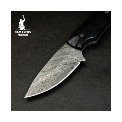 Damascus Skinning Knife, Micarta Handle