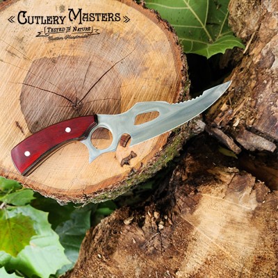 Premium Stainless Steel Wild Cat Precision Tool with Leather Sheath