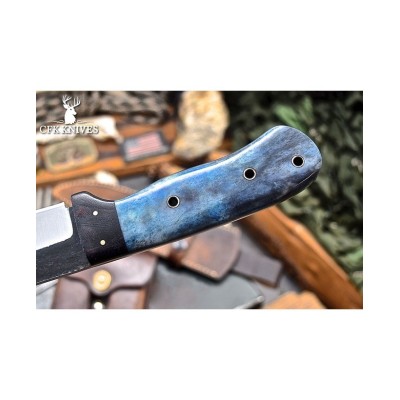 Blue Camel Bone Bushcraft Knife