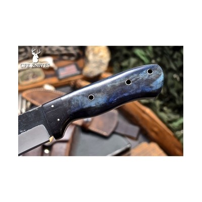 Blue Camel Bone Bushcraft Knife