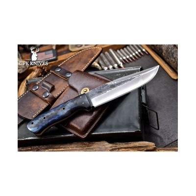 Blue Camel Bone Bushcraft Knife