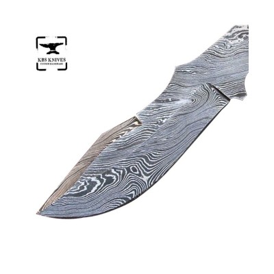 Damascus Skinner Blank Blade