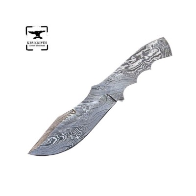 Damascus Skinner Blank Blade