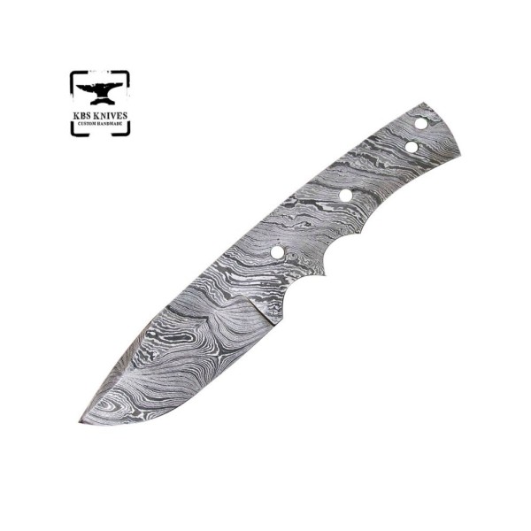 Damascus Skinning Large High Carbon Steel Blank Blade