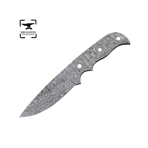 Damascus Large High Carbon Steel Blank Blade