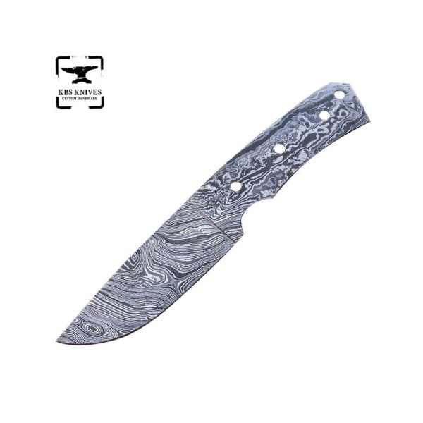 Damascus Large High Carbon Steel Blank Blade