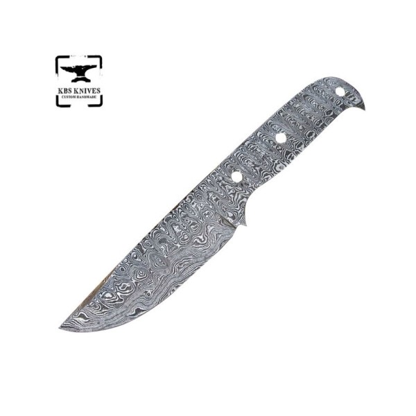 Damascus Large High Carbon Steel Blank Blade