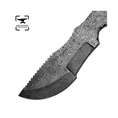 Damascus Tracker Knife Blank