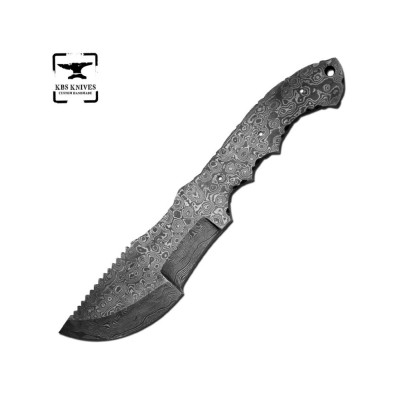 Damascus Tracker Knife Blank