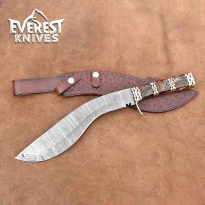 Hand Forged Damascus Kukri – Precision Crafted Masterpiece