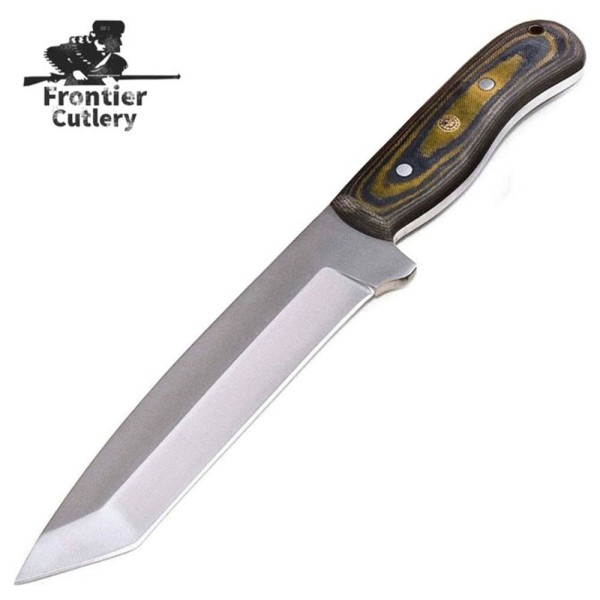 The Custom Handmade D2 Tool Steel Camo Micarta TANTO Tactical Hunting Knife