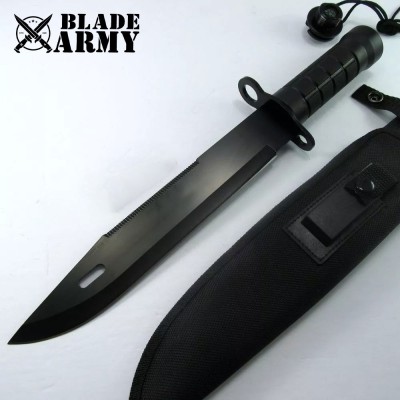 Tactical Fixed-Blade Stainless Steel Survival Knife with Nylon Sheath