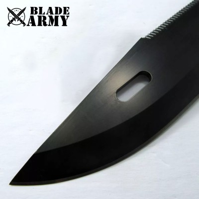 Tactical Fixed-Blade Stainless Steel Survival Knife with Nylon Sheath