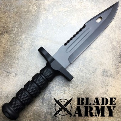 Ultimate Tactical Survival Knife with Rubber Handle & ABS Sheath