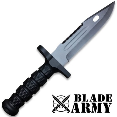 Ultimate Tactical Survival Knife with Rubber Handle & ABS Sheath