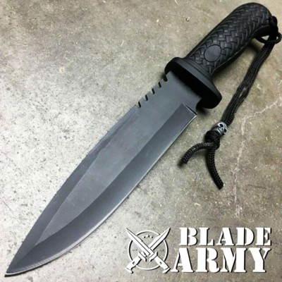 Survival Tactical Army Rambo Hunting Knife with Nylon Sheath