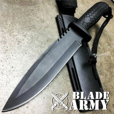 Survival Tactical Army Rambo Hunting Knife with Nylon Sheath