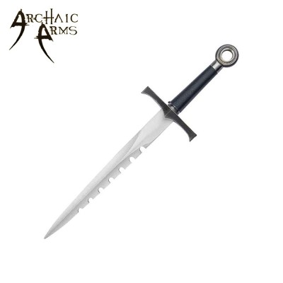 Medieval Parrying Dagger – Sword Breaker Style with Serrated Blade