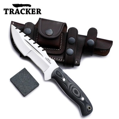 Handmade G10 Tactical Knife with D2 Steel Blade & Buffalo Leather