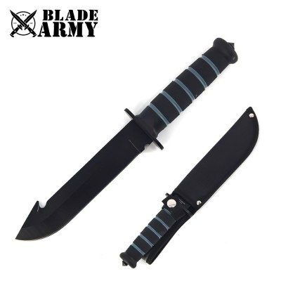 Tactical Fixed Blade Survival Knife with Gut Hook and Glass Breaker