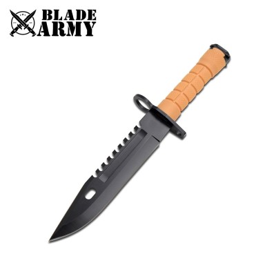 Military Tactical Survival Knife with Saw-Back Blade and Sheath