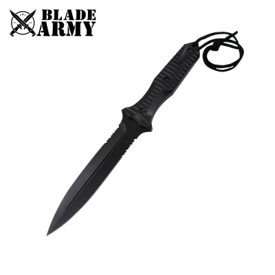 Tactical Full Tang Double Edge Boot Knife | Durable Survival Knife