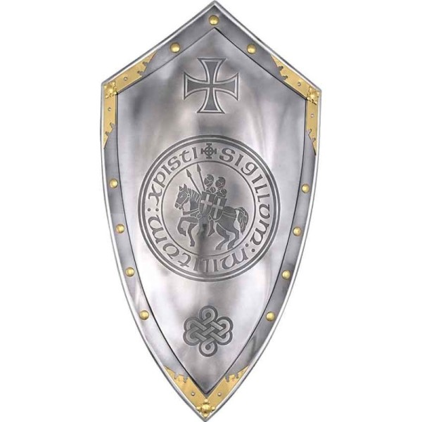 Exquisite Templar Knight Steel Shield