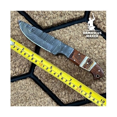 Handmade Damascus Bushcraft Knife