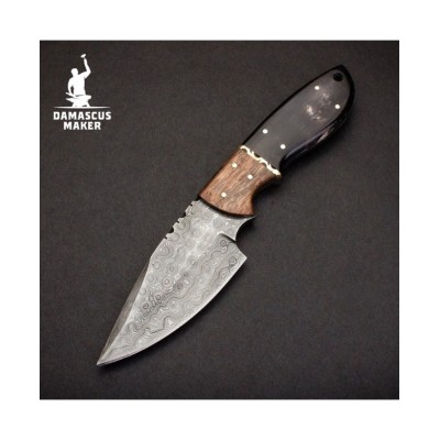 Damascus Steel Hunting Knife By Damascus Maker