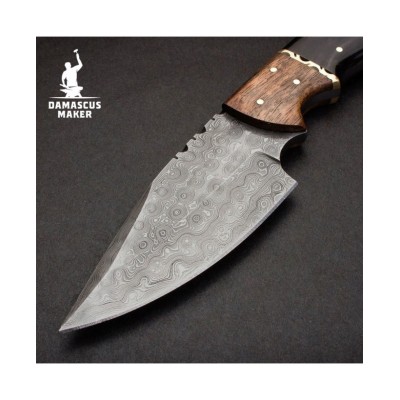 Damascus Steel Hunting Knife By Damascus Maker