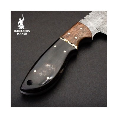 Damascus Steel Hunting Knife By Damascus Maker