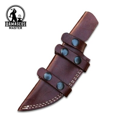 Damascus Hunting Knife - Rosewood Handle