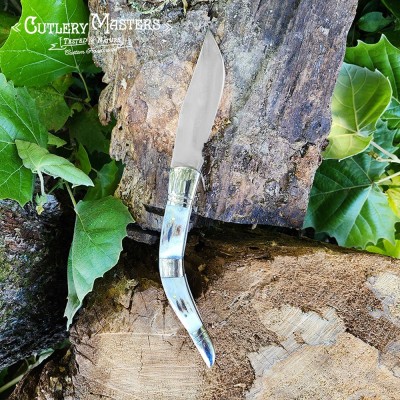 100% Real Stag Handle Folding Blade - Premium Quality Outdoor Tool