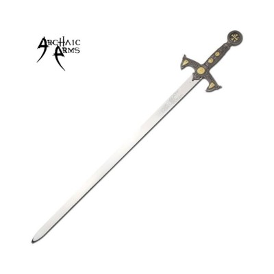 Templar Knight Crusader Sword With Wall Plaque