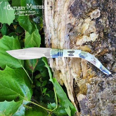 100% Real Stag Handle Folding Blade - Premium Quality Outdoor Tool