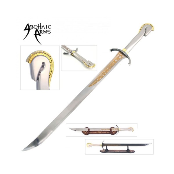 Medieval European Sword Stainless Steel Blade with Horse Pommel