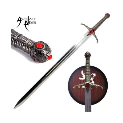 Medieval King's Sword with Wall Plaque - Collectible Fantasy Sword