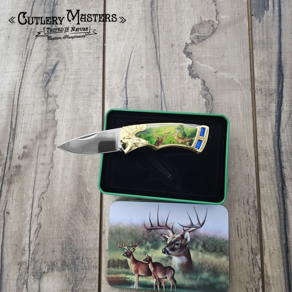 2 Jewel Whitetail Collector's Pocket Tool with Tin Box