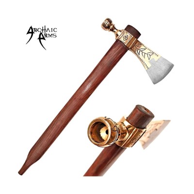 Brass Tomahawk Peace Pipe