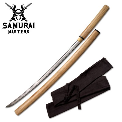 Hand-Forged Shirasaya Samurai Sword – 41" Carbon Steel Katana