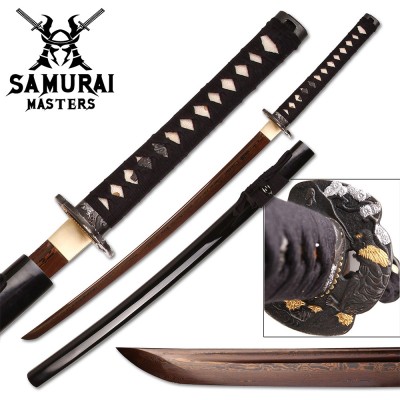 Hand-Forged Samurai Katana – 41" Full-Tang Damascus Steel Blade