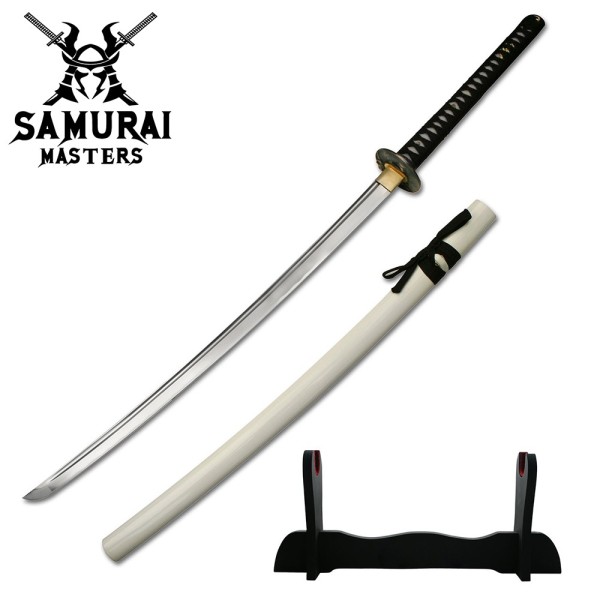 Hand-Forged Warlord Samurai Katana Sword with Display Stand