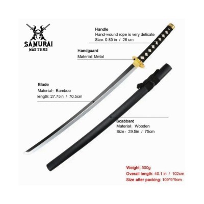 Handmade Ninja Samurai Katana Anime Sword - Authentic & Detailed